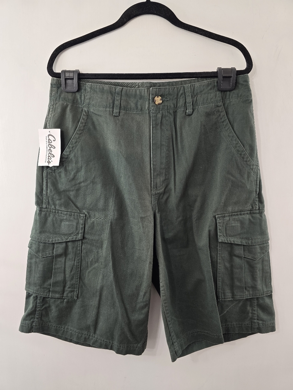 Cabela's Congo Cargo Shorts Khaki Cotton Twill Chinos Size 34 Short Deep Sea NWT